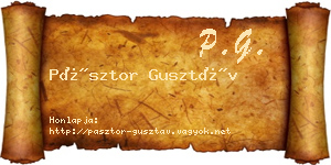 Pásztor Gusztáv névjegykártya