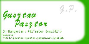 gusztav pasztor business card